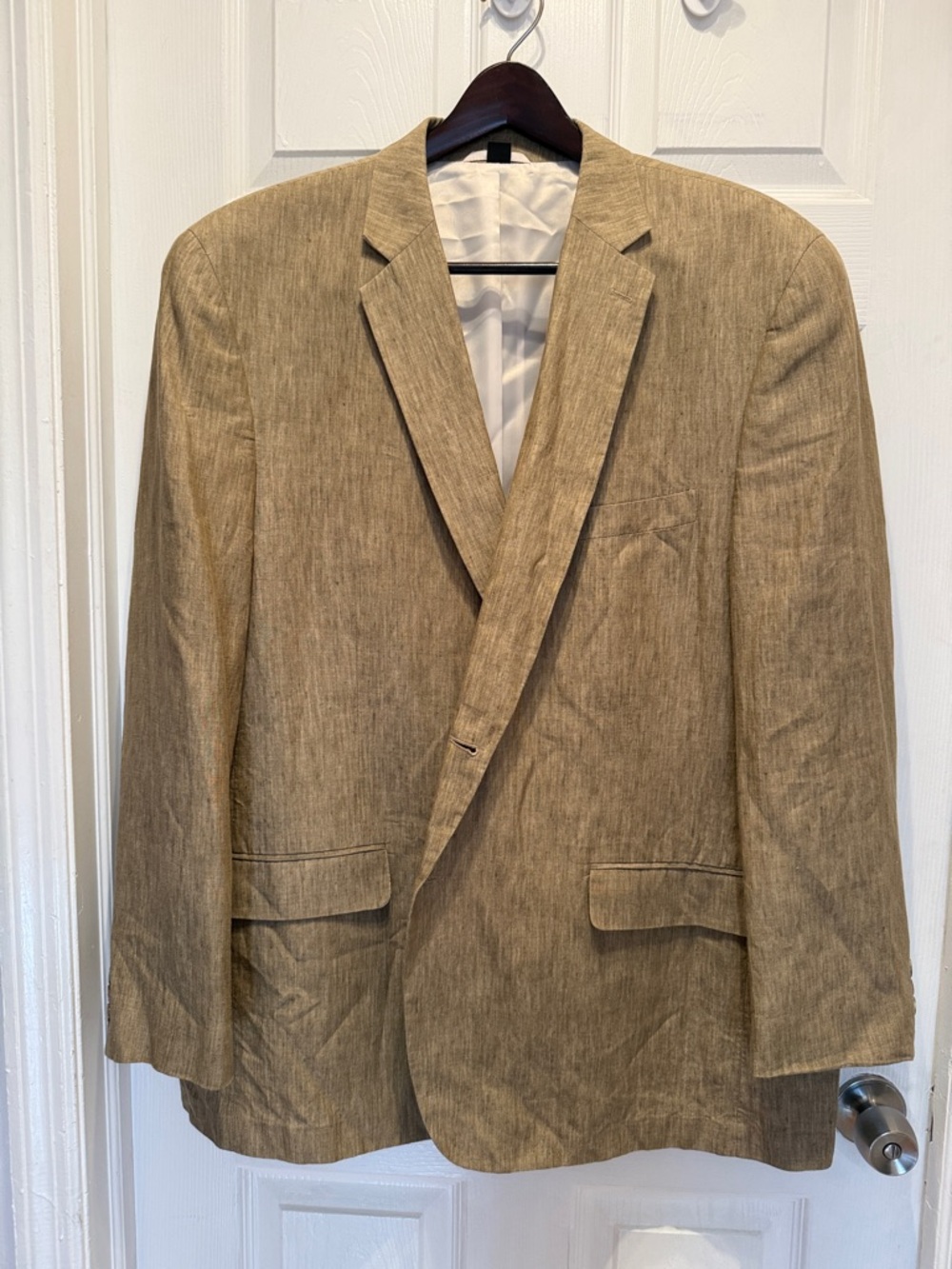 Classic Tan Linen Sport Coat - Men's Lightweight Blazer